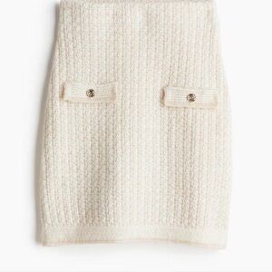 NWT H&M Cream Textured Skirt